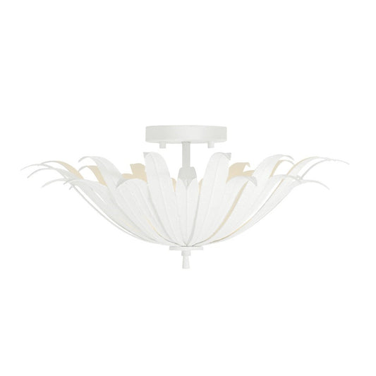 OPEN BOX: Capital Lighting Eden 3 Light Semi Flush Mount, White - 249531XW