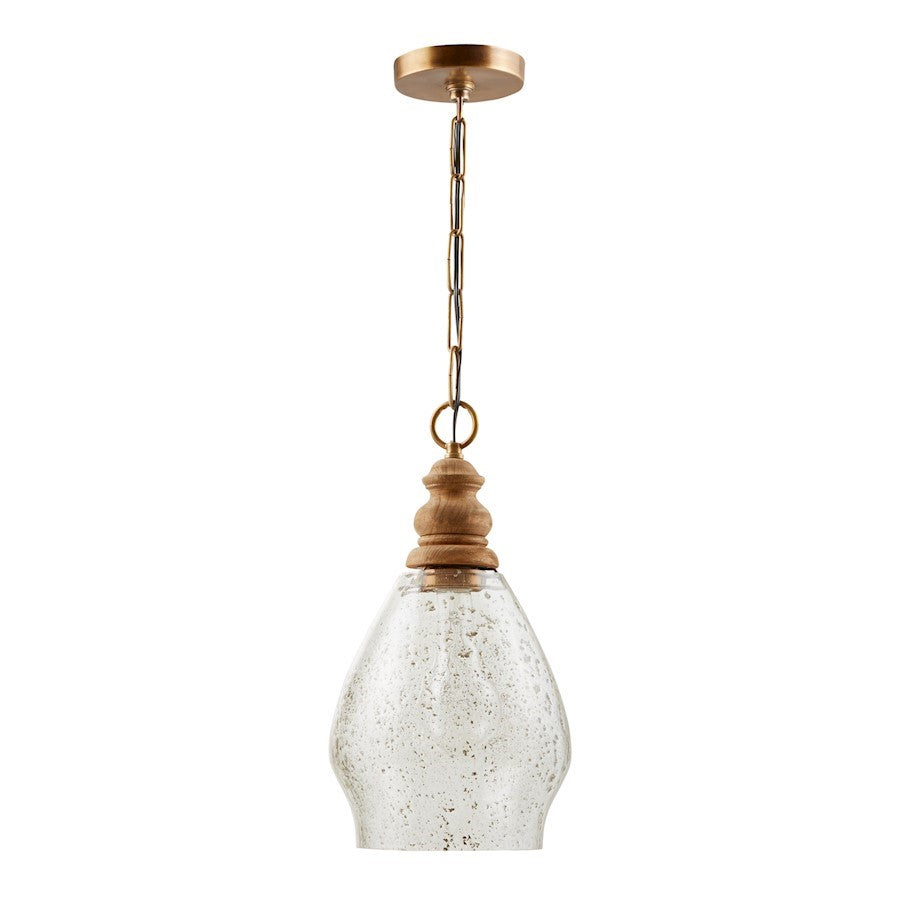 OPEN BOX ITEM: Capital Lighting 1 Light Pendant, Wood/Brass