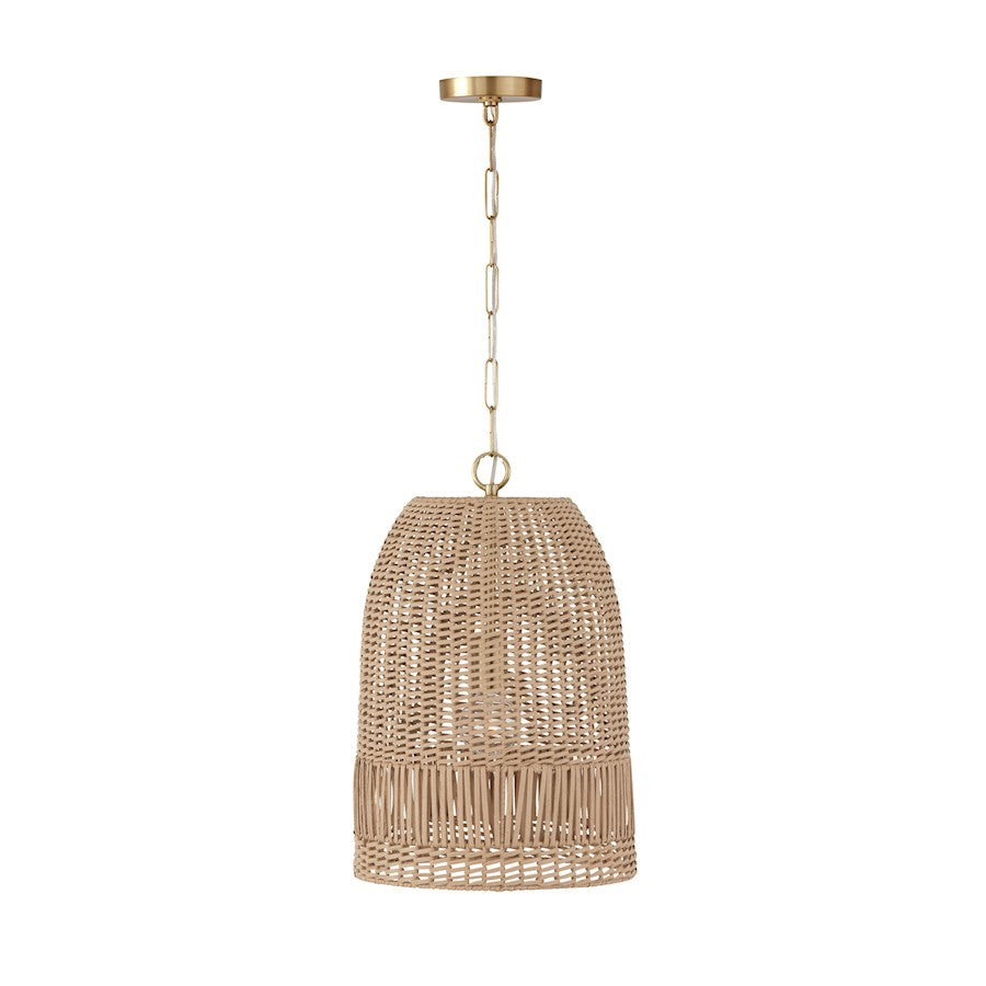 OPEN BOX: Capital Lighting Medium Naomi 1 Light Pendant, Brass - CL347512MA