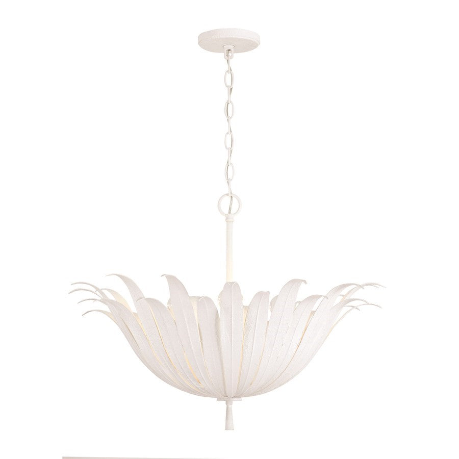 OPEN BOX: Capital Lighting Eden Large 4 Light Pendant, White - 349541XW