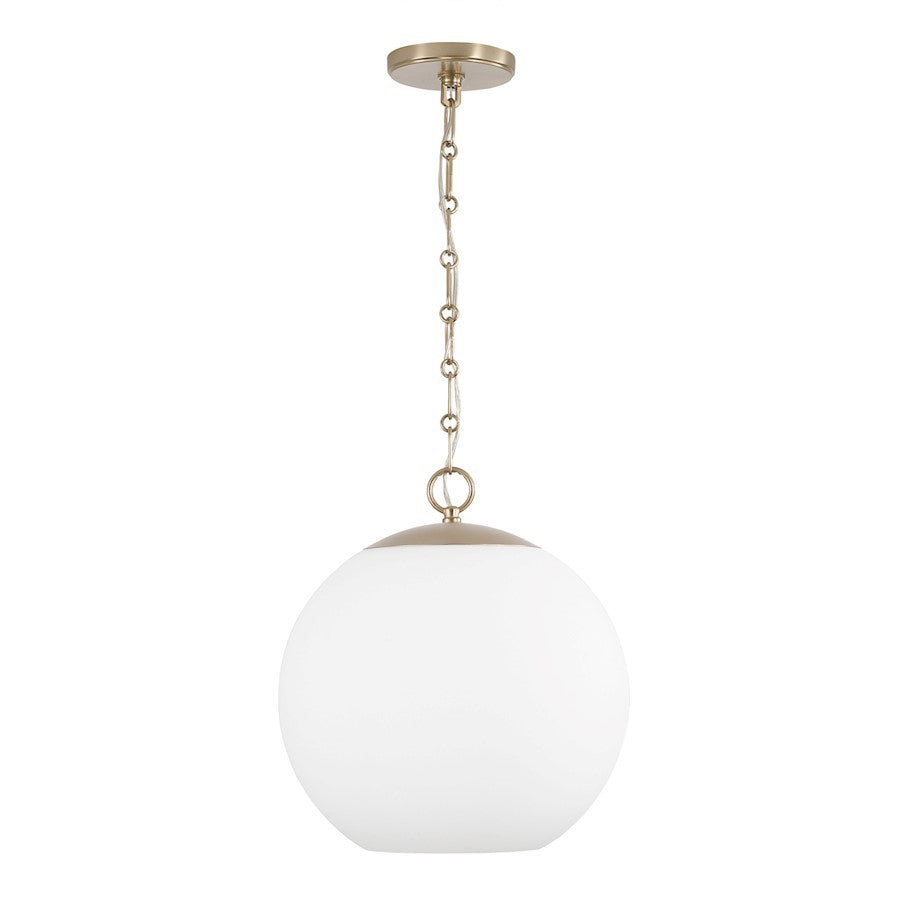 OPEN BOX ITEM: Capital Cleo 1 Light Pendant, Brass/White - 355812MA-552