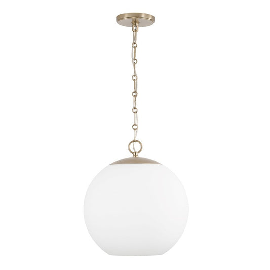 OPEN BOX ITEM: Capital Cleo 1 Light Pendant, Brass/White - 355812MA-552