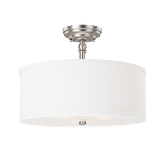 OPEN BOX: Capital Loft 3 Light Semi-Flush Fixture, Matte Nickel - CL3923MN-480