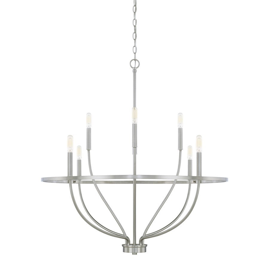 OPEN BOX ITEM: HomePlace Greyson 8Lt Chandelier, Nickel - CL428581BN