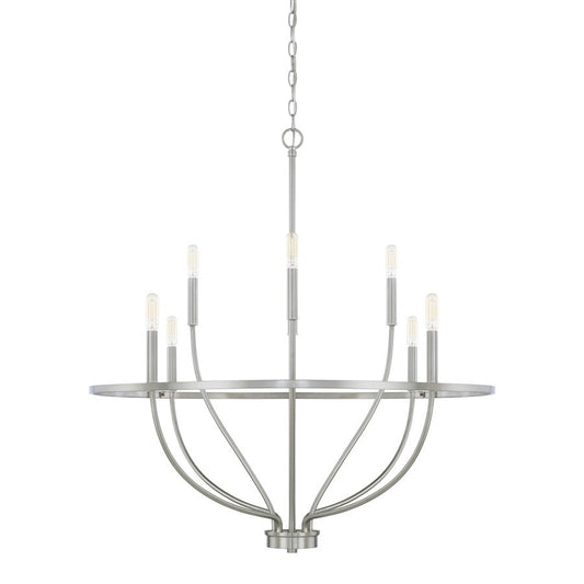 OPEN BOX ITEM: HomePlace Greyson 8Lt Chandelier, Nickel - CL428581BN