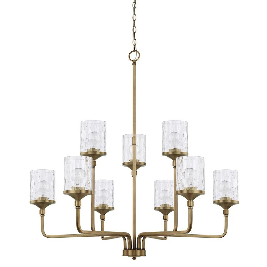OPEN BOX: Capital Lighting Colton 9 Light Chandelier, Brass - CL428891AD-451