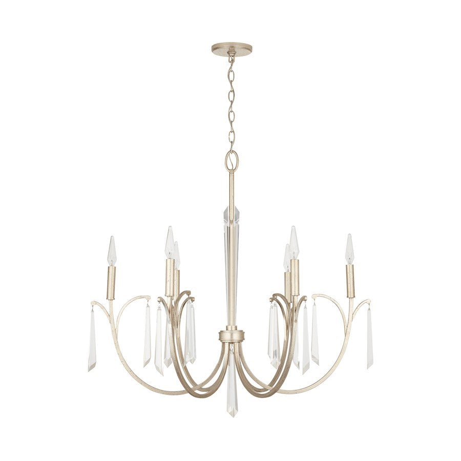 OPEN BOX ITEM: Capital Lighting Gwyneth 6-Light Chandelier, Gold - CL437061WG