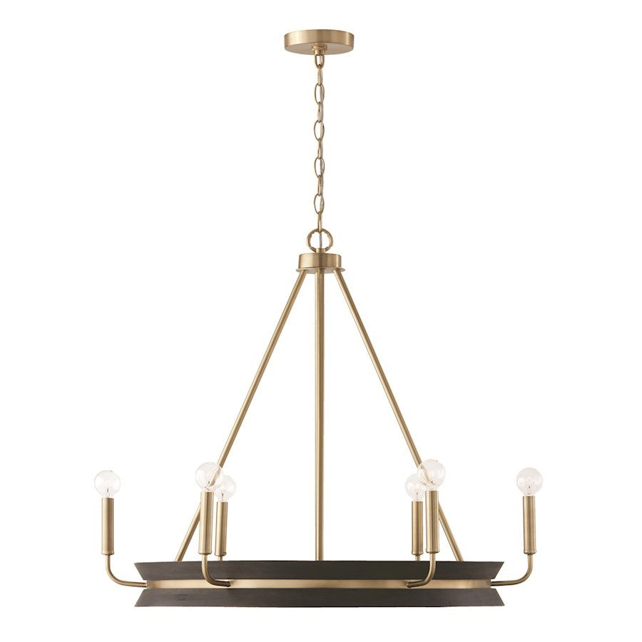 OPEN BOX ITEM: Capital Lighting Finn 6 Light Chandelier, Black - 447361KR