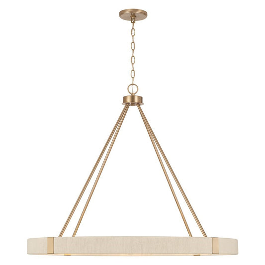OPEN BOX: Capital Lighting Delaney 8 Light Chandelier, Brass - 449881MA