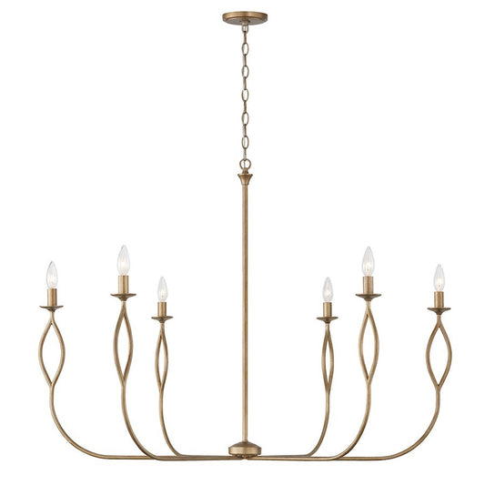 OPEN BOX ITEM: Capital Cohen 6 Light 44" Chandelier Mystic Luster - 452563ML