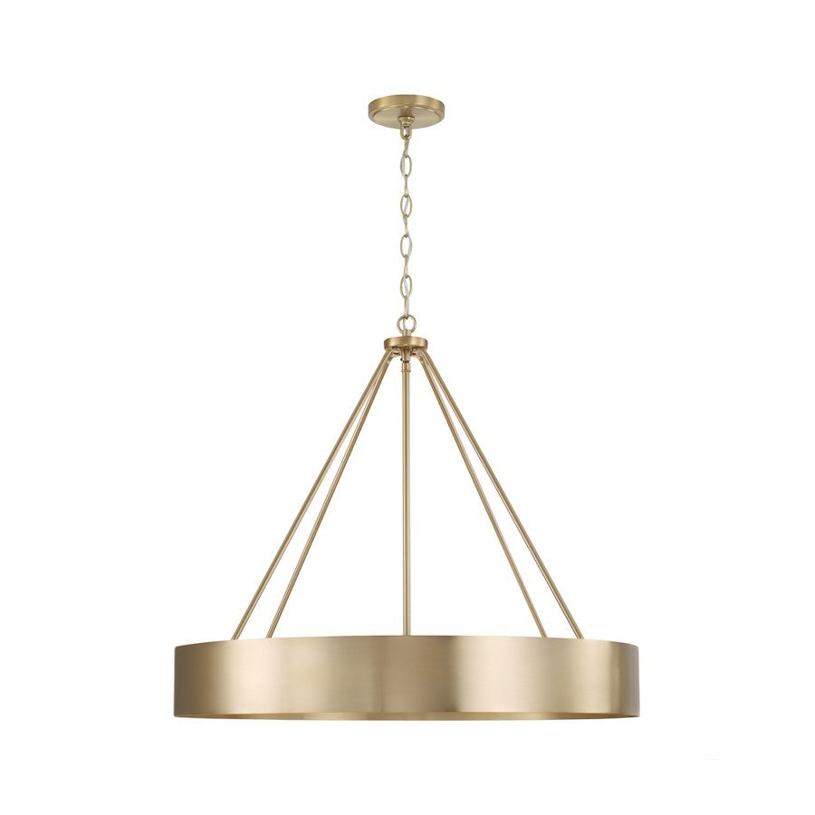 OPEN BOX: Capital Lighting Weller 4Lt Chandelier, Matte Brass - 453041MA