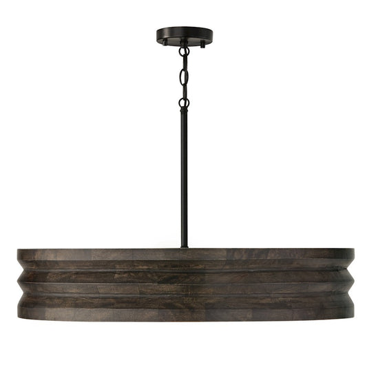 OPEN BOX: Capital Dunn 4 Light Chandelier, Espresso Stain + Black