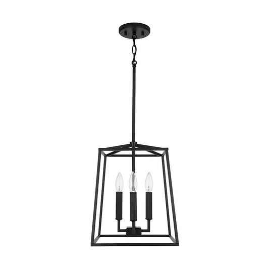 OPEN BOX: Capital Lighting Thea 4-Light Small Foyer, Matte Black - CL537641MB