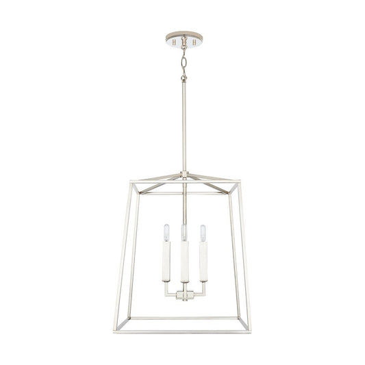 OPEN BOX: Capital Thea 4-Light Medium Foyer, Nickel - 537642PN