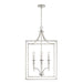 OPEN BOX:Capital Lighting Abbie 4 Light Foyer in Polished Nickel - 542641PN