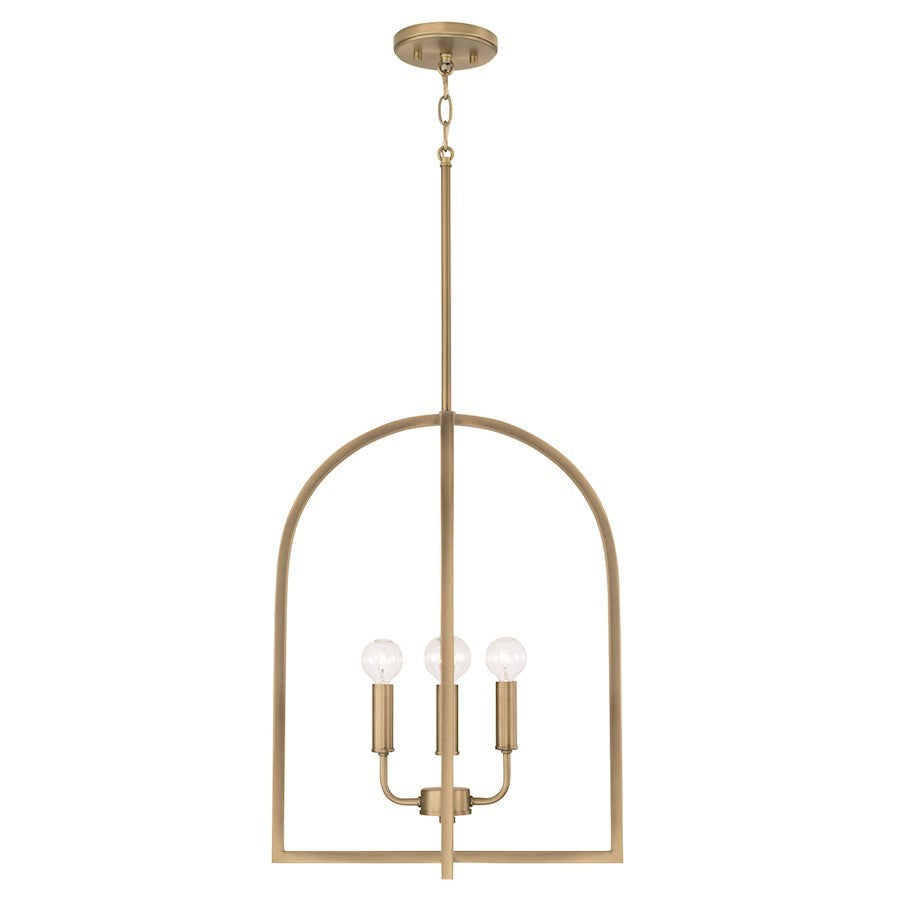 OPEN BOX: HomePlace Lighting Lawson 4 Light Foyer Pendant, Brass - 548841AD