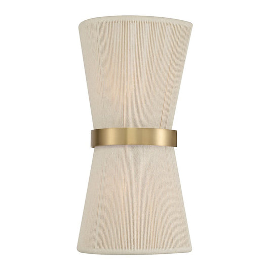 OPEN BOX: Capital Lighting Cecilia 2 Sconce, Rope/Patinaed Brass - CL641221NP