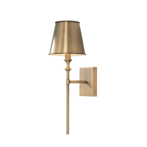 OPEN BOX ITEM: Capital Lighting Whitney 1 Light Wall Sconce, Brass/White