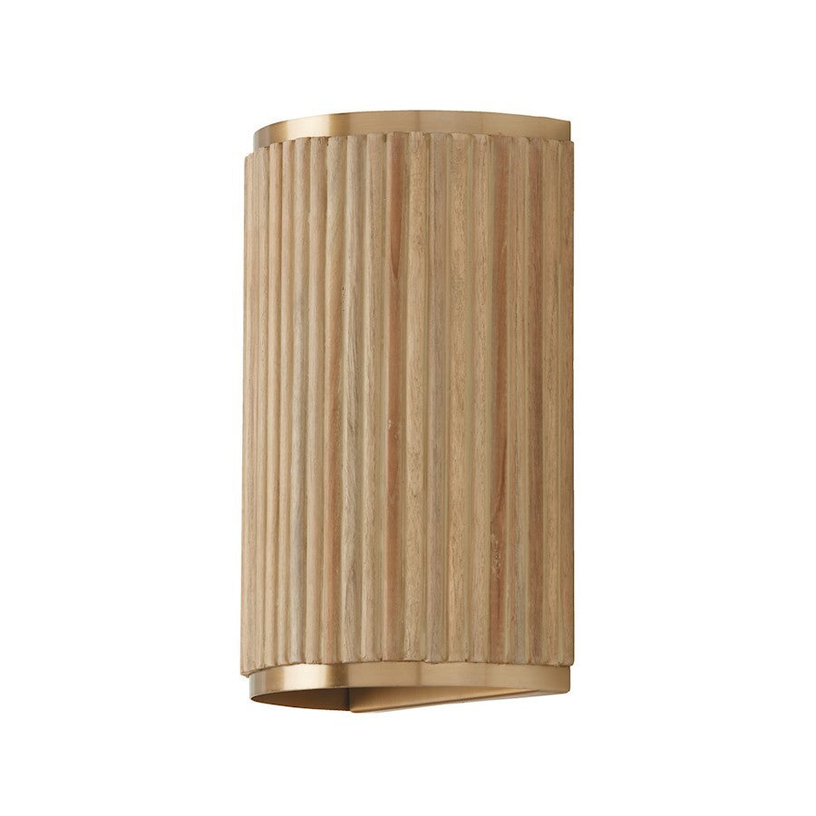 OPEN BOX ITEM: Capital Lighting Donovan 2 Light Sconce, White/Brass - 650721WS