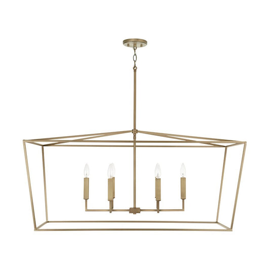 OPEN BOX:Capital Lighting Thea 6-Light Island, Aged Brass - 837661AD