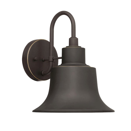 OPEN BOX: Capital Lighting 1 Light Small Outdoor Wall Mount, Oiled Bronze