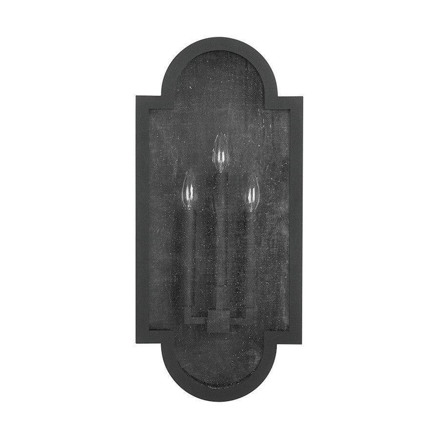 OPEN BOX: Capital Lighting Monroe 3-Light Wall Mount, Black - CL934531BK