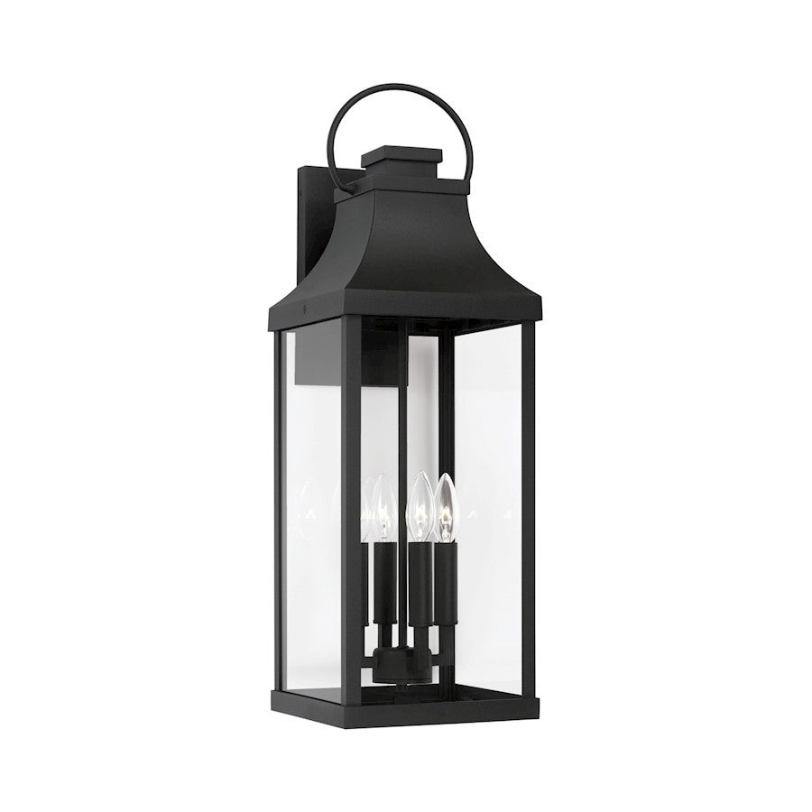 OPEN BOX: Capital Bradford 4-Lt Outdoor Wall Lantern, Black - 946441BK
