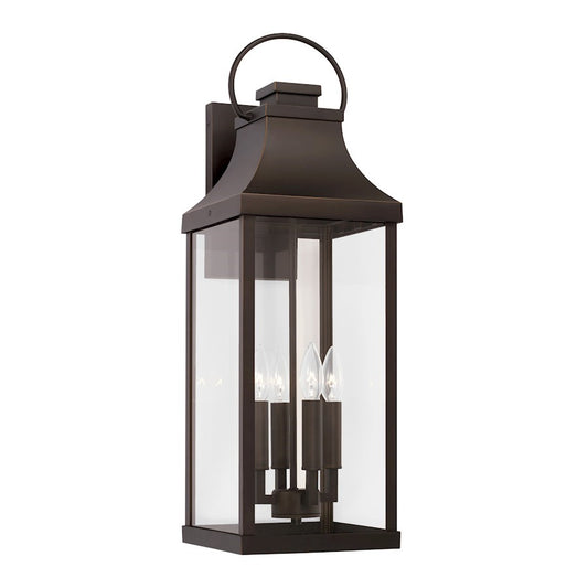 OPEN BOX: Capital Bradford 4 Light Outdoor Wall Lantern, Bronze