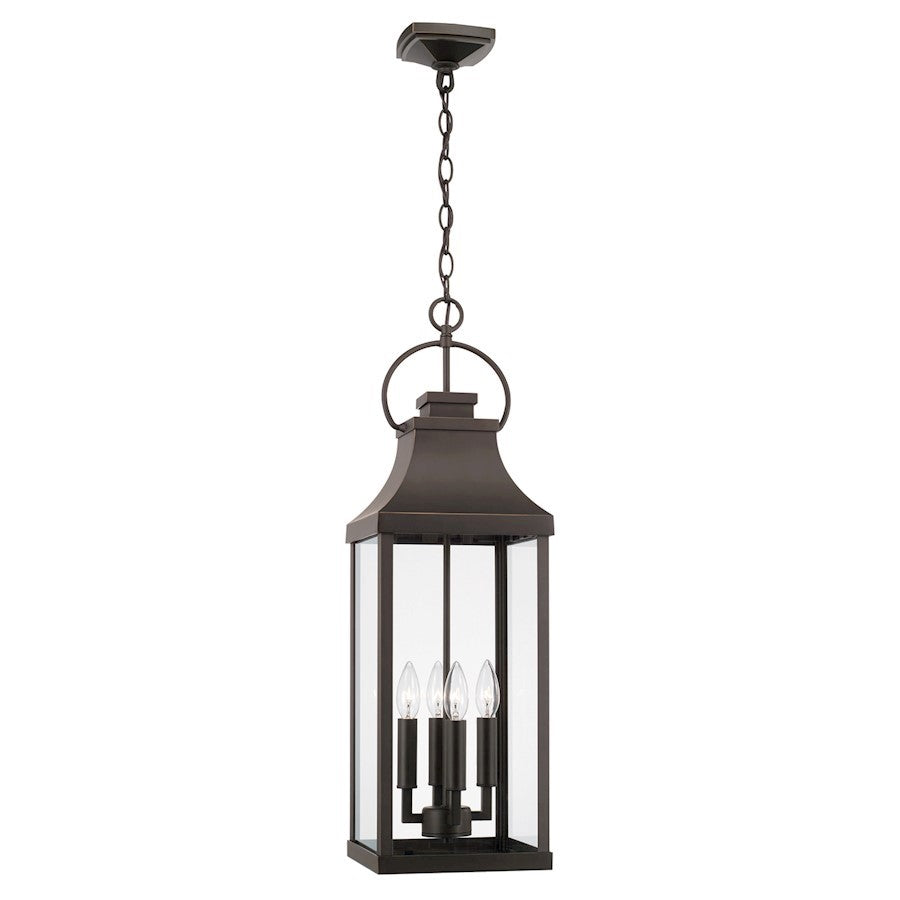 OPEN BOX: Capital Lighting Bradford 4 Light Outdoor Hanging Lantern, Bronze