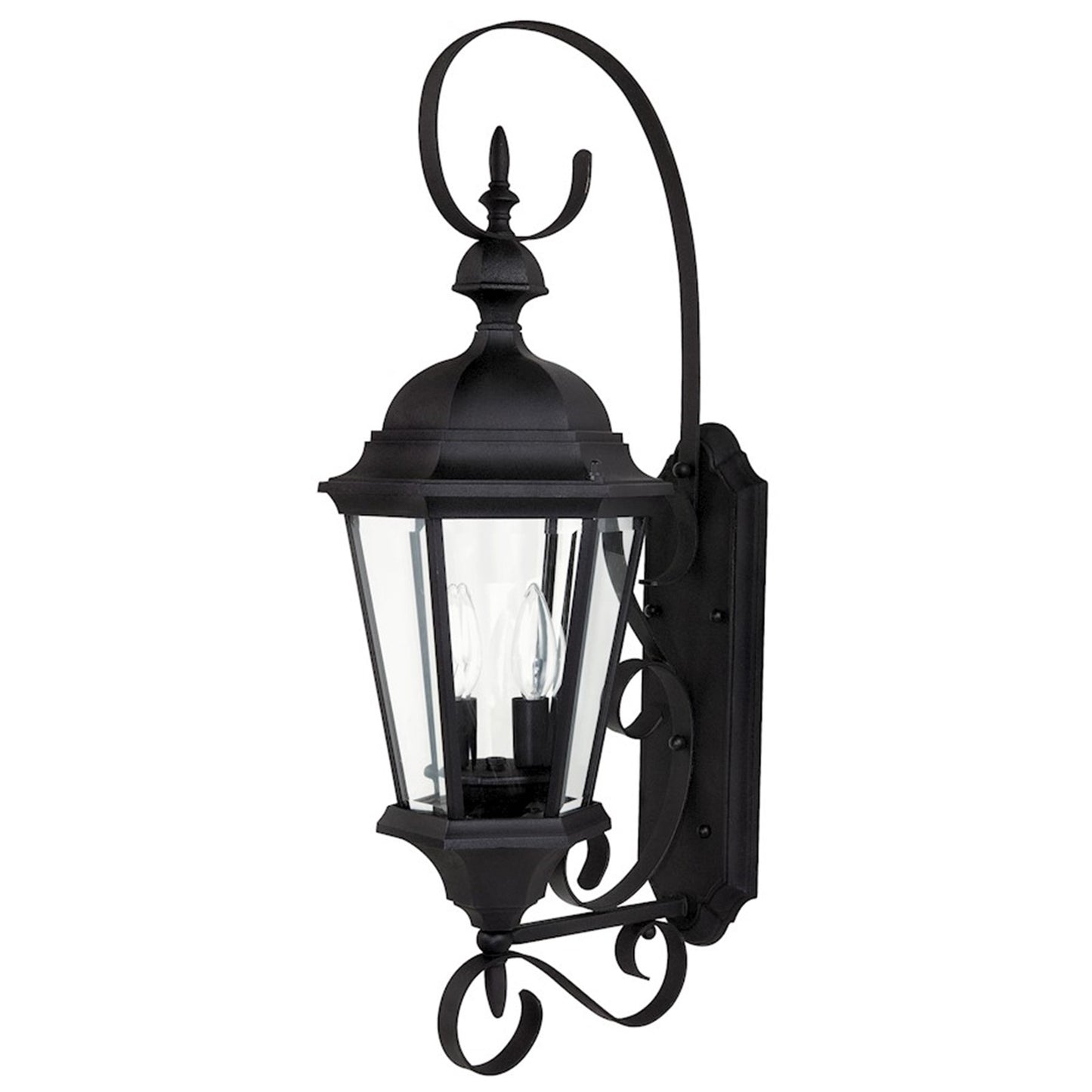 OPEN BOX: Capital Carriage House 10in 2-Light Outdoor Wall Lantern | Traditional Black Cast Aluminum and | Covered Patio & Entryway | Model CL9722BK