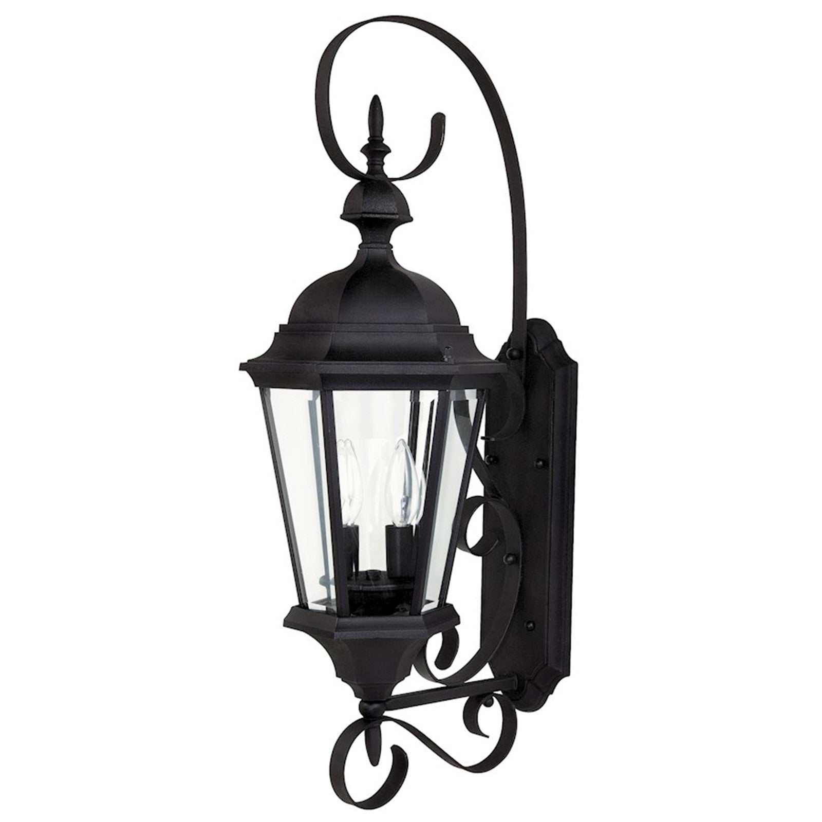 OPEN BOX: Capital Carriage House 10in 2-Light Outdoor Wall Lantern | Traditional Black Cast Aluminum and | Covered Patio & Entryway | Model CL9722BK