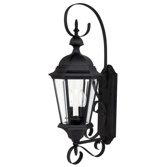 OPEN BOX: Capital Carriage House 10in 2-Light Outdoor Wall Lantern | Traditional Black Cast Aluminum and | Covered Patio & Entryway | Model CL9722BK