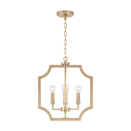 OPEN BOX: Austin Allen & Co Courtney 4 Light Foyer Pendant, Brass - AA1037MA