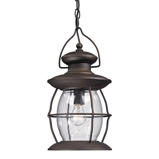 OPEN BOX ITEM: ELK Lighting Village 1-Light Outdoor Hanging Lantern, Charcoal