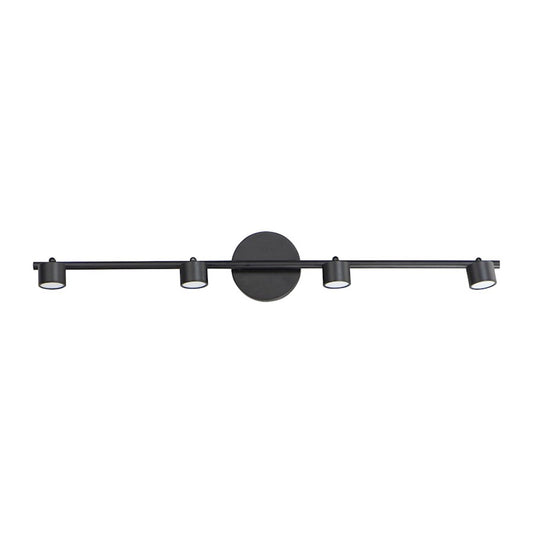 OPEN BOX: ET2 Lighting Taylor 34in 4-Light Linear Pendant | Modern Black Steel and Aluminum | Kitchen Island & Dining Room | Model ETE52004-BK