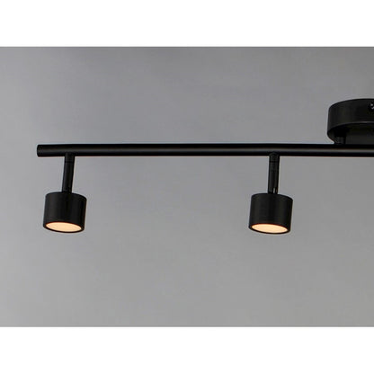 OPEN BOX: ET2 Lighting Taylor 34in 4-Light Linear Pendant | Modern Black Steel and Aluminum | Kitchen Island & Dining Room | Model ETE52004-BK