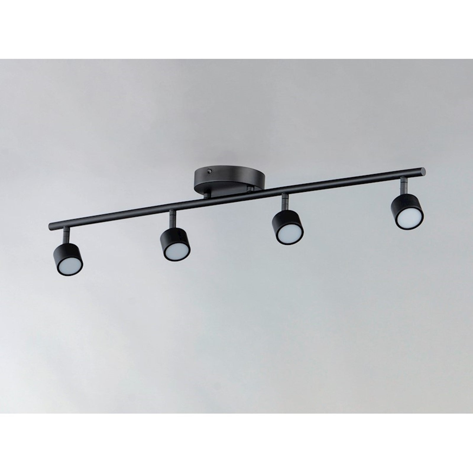 OPEN BOX: ET2 Lighting Taylor 34in 4-Light Linear Pendant | Modern Black Steel and Aluminum | Kitchen Island & Dining Room | Model ETE52004-BK