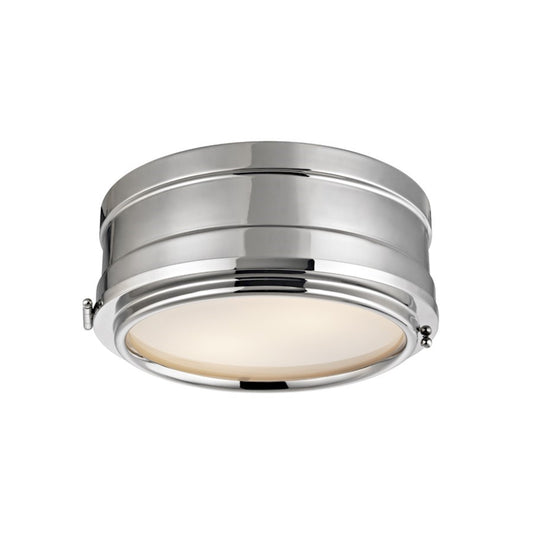 OPEN BOX: Hudson Valley Rye 2 Light Flush Mount, Polished Nickel - 2311-PN