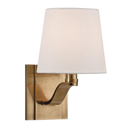 OPEN BOX ITEM: Hudson Valley Clayton 1 Light Wall Sconce, Brass - HV2461-AGB