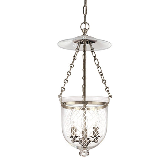 OPEN BOX: Hudson Valley Hampton 3 Light Pendant in Historic Nickel - 252-HN-C2