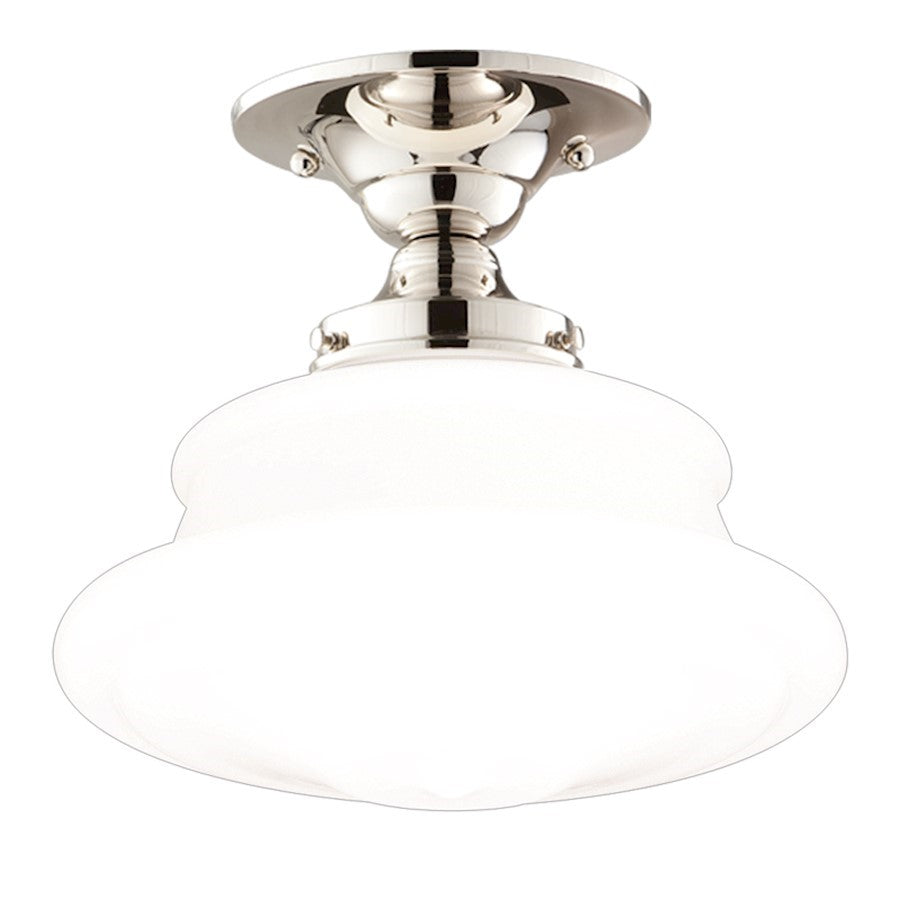 OPEN BOX: Hudson Valley 1 Light Semi Flush, Polished Nickel 3412F-PN