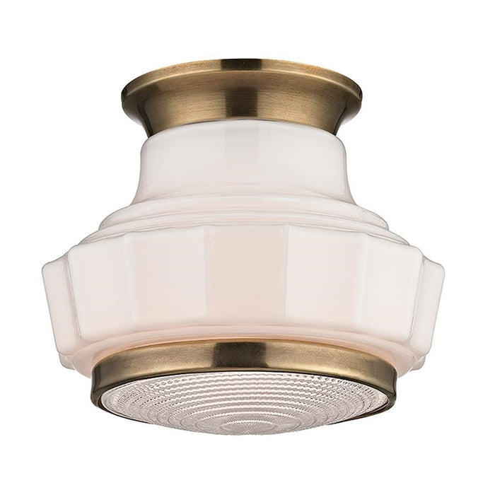 OPEN BOX:Hudson Valley Odessa 1 Light Semi Flush, Aged Brass - 3809F-AGB