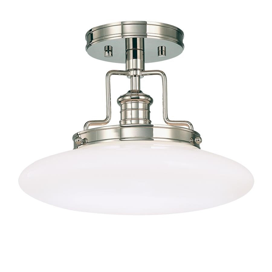 OPEN BOX ITEM: Hudson Valley Beacon 1 Light Semi Flush, Nickel - HV4202-PN