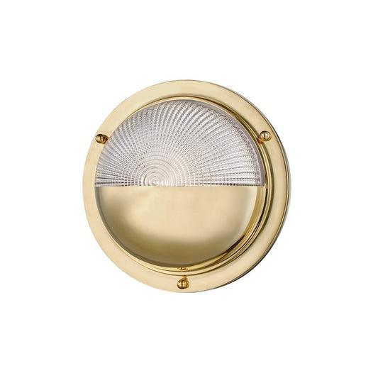OPEN BOX: Hudson Valley Hughes 1 Light Wall Sconce, Aged Brass - 5011-AGB