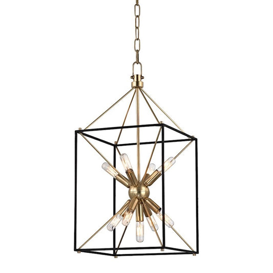 OPEN BOX ITEM: 9 Light Pendant, Aged Brass