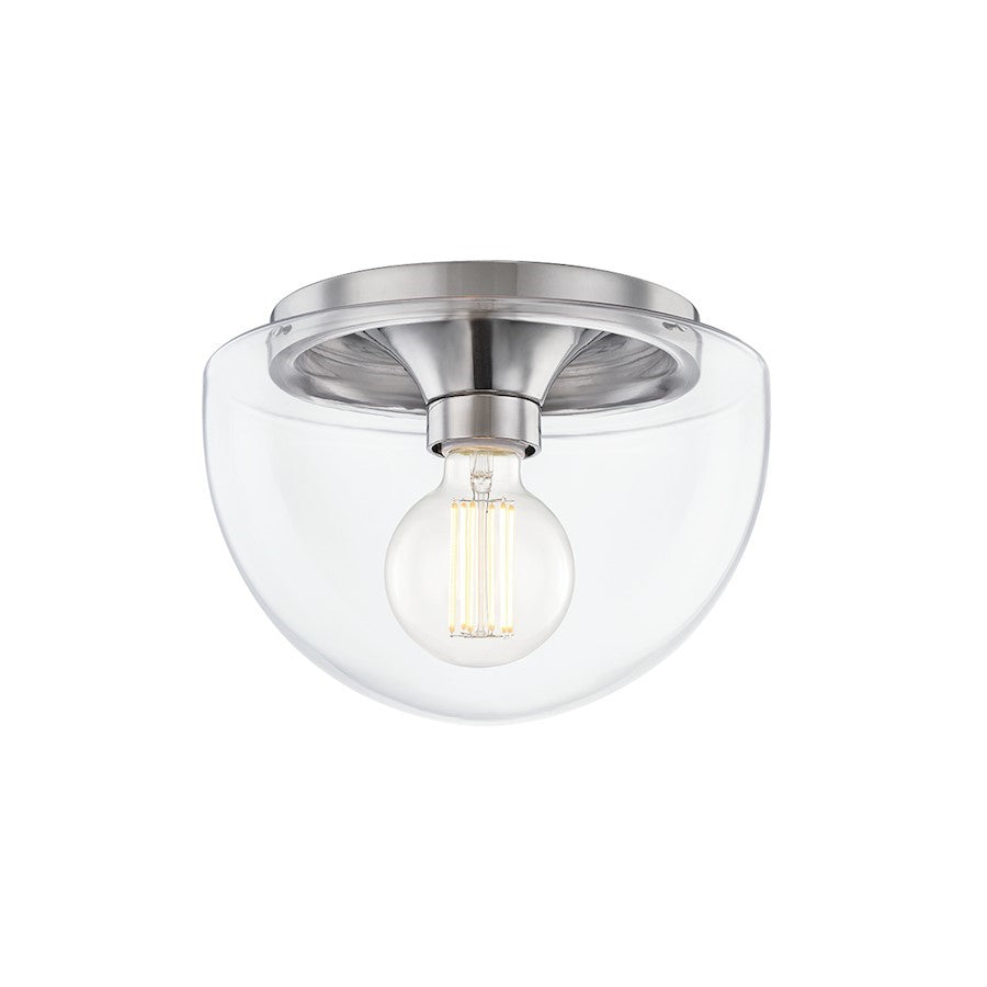 OPEN BOX: Mitzi Grace 1 Light Small Flush Mount, Polished Nickel - H284501S-PN