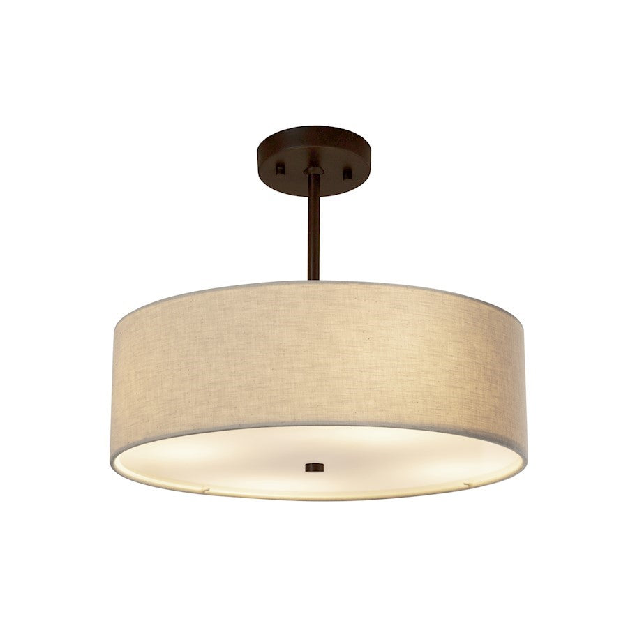 OPEN BOX: Justice Design Fusion 2 Lt 24" Pendant, Bk/Opal - JDFSN-4017-OPAL-MBLK