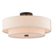 OPEN BOX:Livex Lighting Claremont 4 Light Flush Mount in English Bronze