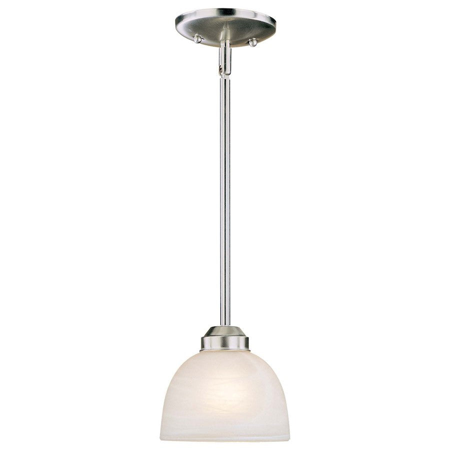 OPEN BOX: Minka Lavery Paradox 1 Light Mini Pendant, Brushed Nickel