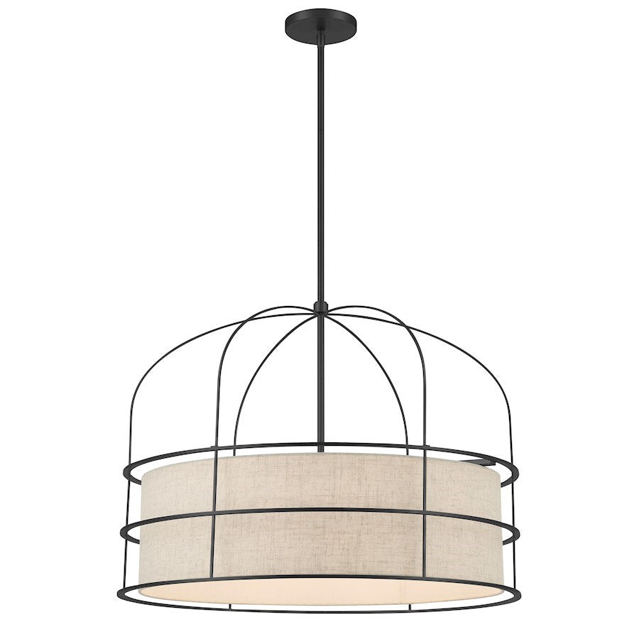 OPEN BOX:Minka Lavery Gateway Park 6 Light Pendant, Coal - 2156-66A